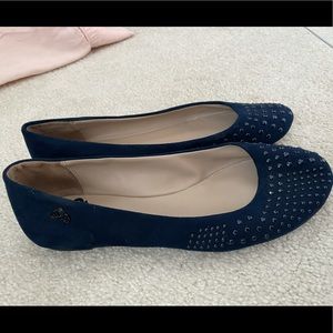 Fergie wisteria navy ballet flats size 8
